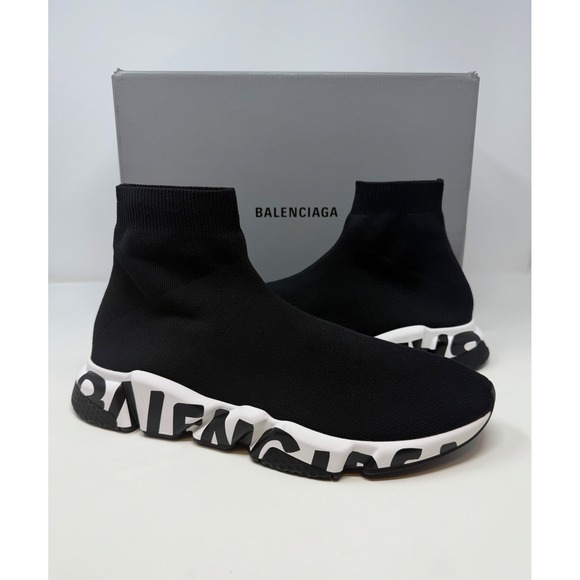 Balenciaga Other - Balenciaga Speed Graffiti Trainer Black/White Size 14 US 47 EU